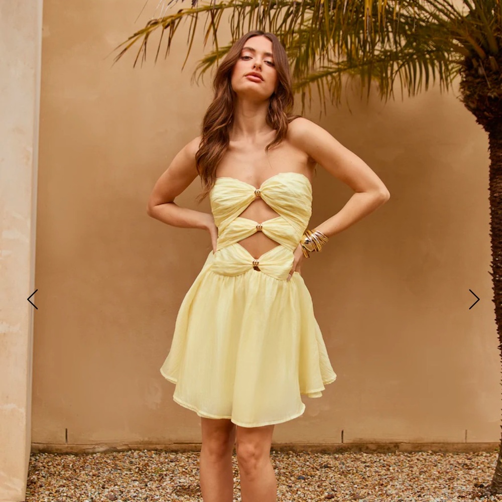 Hello Molly Cosmopolitan Style Strapless Mini Dress